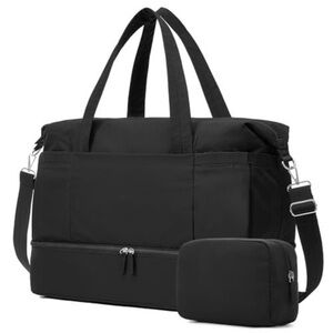 Black Travel Duffel Bag, 30L